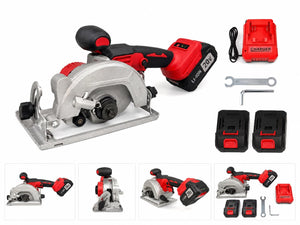 GLOBAL POWER 20V Cordless Mini Circular Saw Hand Cutter (GPG-BTHC-26) | 85mm Blade | 2 Batteries & Fast Charger