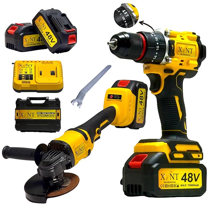 XLNT 48V Drill + Grinder Kit XTCOM1372