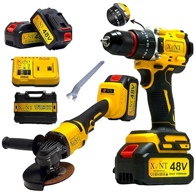 XLNT 48V Drill + Grinder Kit XTCOM1372