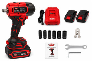 GLOBAL POWER 21V Cordless Impact Wrench 650N.m (GPG-BTIW-6) | 1/2