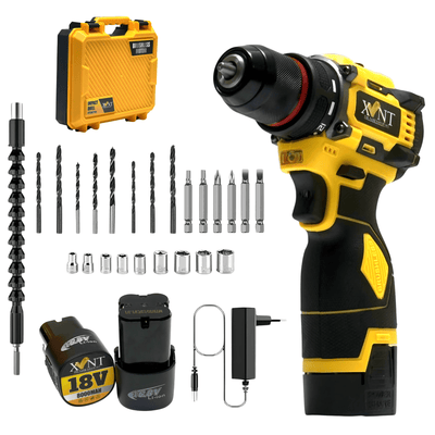 XLNT 18V Brushless Cordless Drill Machine XTCDK7518