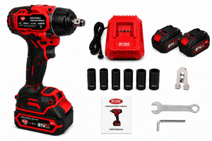 GLOBAL POWER 21V Cordless Impact Wrench 650N.m (GPG-BTIW-6) | 1/2