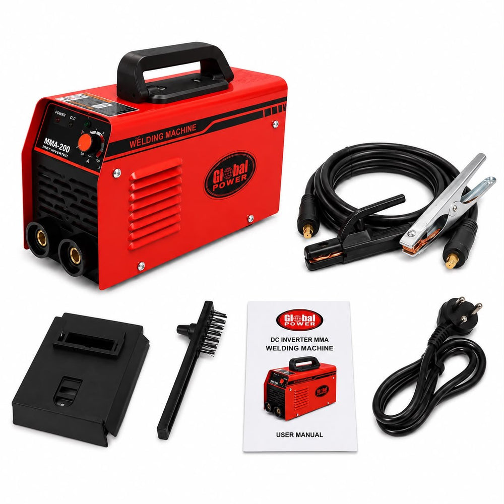 GLOBAL POWER MMA-200E DC Inverter Welding Machine | 200A IGBT ARC Welder | Portable MMA Welding Machine